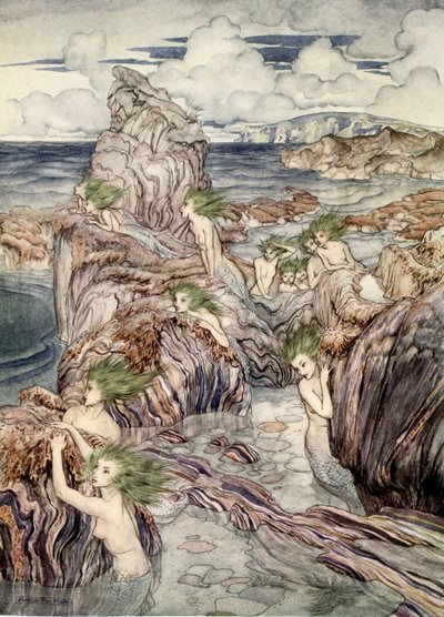 They have sea-green hair, illustration from 